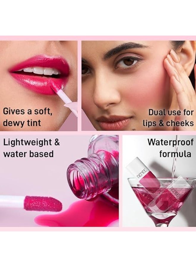 رينيه صبغة رينيه تيب تيب المائية - بينك سبلاش، صبغة للشفاه والخدود، تدوم طويلاً، تركيبة خفيفة وناعمة، لمسة نهائية مطفية ندية، تمنح مظهراً طبيعياً متورداً، غنية بفيتامين C وحمض الهيالورونيك، 5 مل. - Image 2